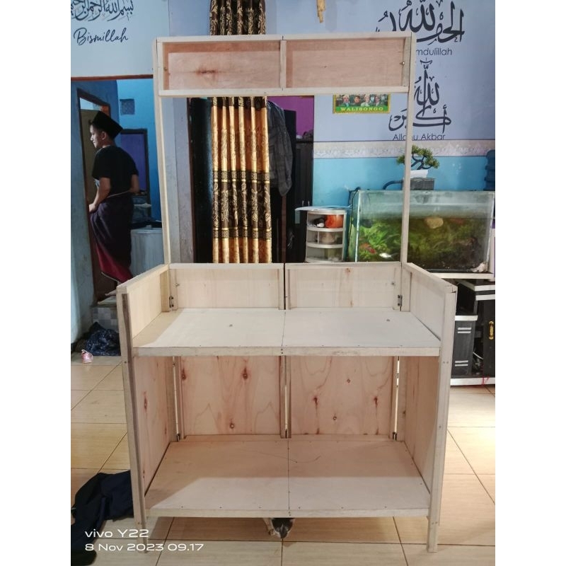 meja dagang polos bisa di lipat