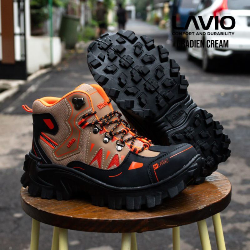 Big Size Sepatu Safety Ujung Besi Pria Original Hiking Proyek Outdoor Lavio Gradient