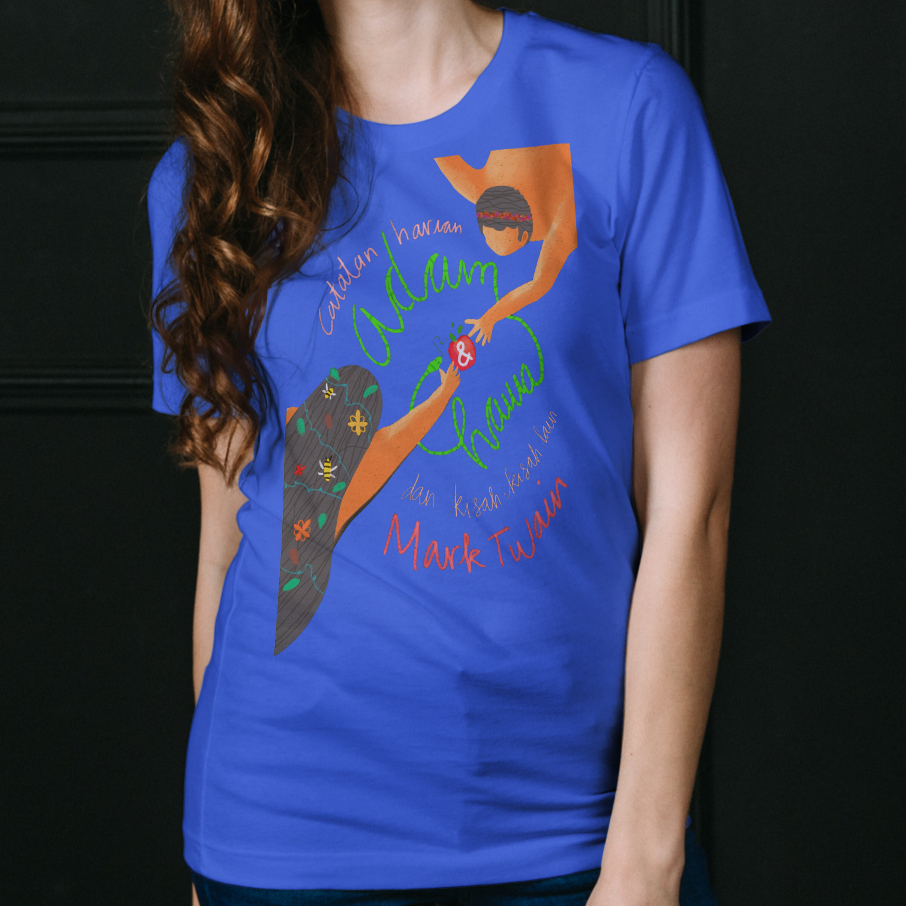 Kaos Buku Mark Twain Adam & Hawa  - Kaos Pria Wanita Distro Premium Katun Combed 24s