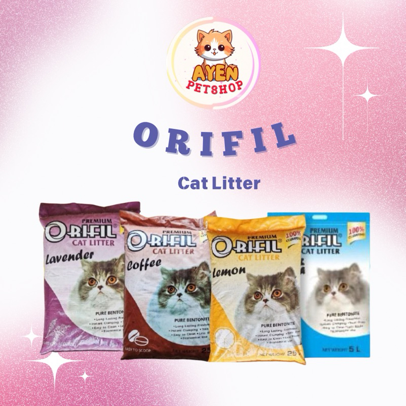 Orifil Pasir Kucing Premium 10liter Wangi Gumpal