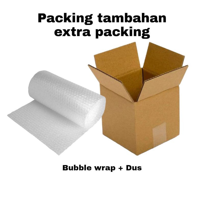 

Extra Packing Bubblewrap & Kardus supaya pengiriman aman