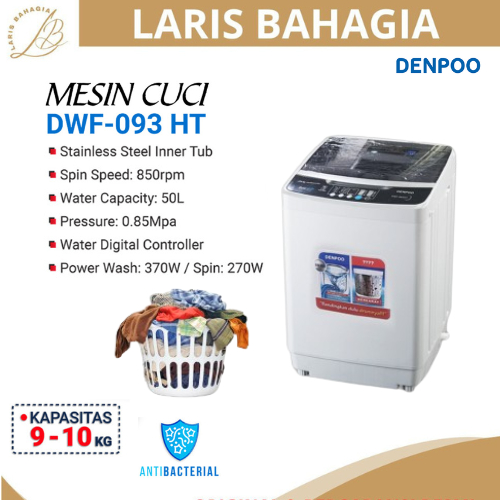 Mesin Cuci 1 Tabung DENPOO DWF 093 Kapasitas 9KG - NEW