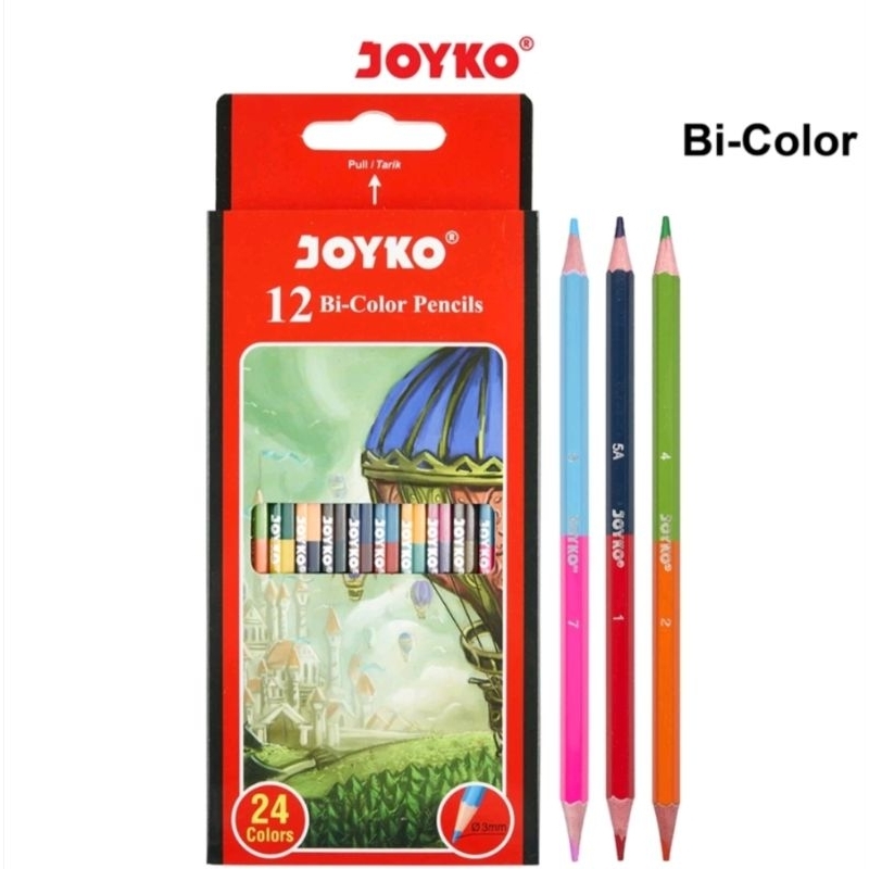 

Joyko Pensil Warna Bi-Color Satu Pensil 2 Warna