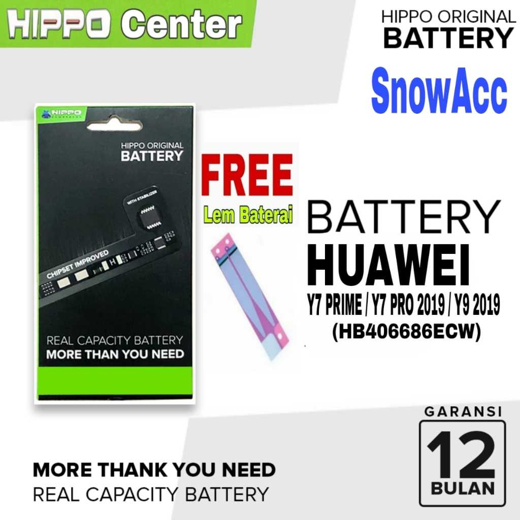 Baterai Hippo Huawei Y7 Pro 2019 / Y9 2019 / Y7 Prime Battery Huawei HB406686ECW