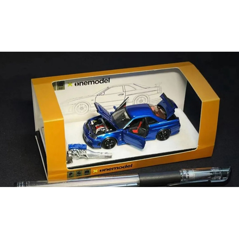 PGM x Onemodel Nissan Skyline R34 Nismo Biru / Blue