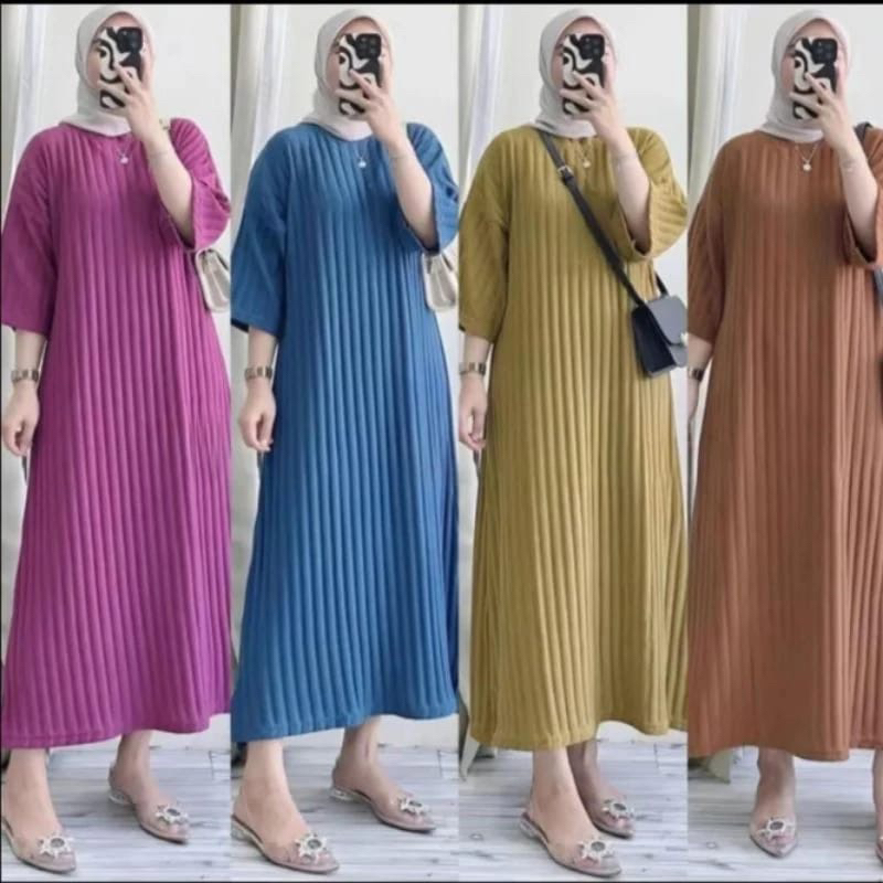 GAMIS LUCIA KNIT HORNET LD 120 LENGAN 7/8 FASHION WANITA