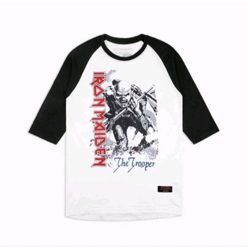 Geoff Max X Iron Maiden-Trooper Raglan Black White