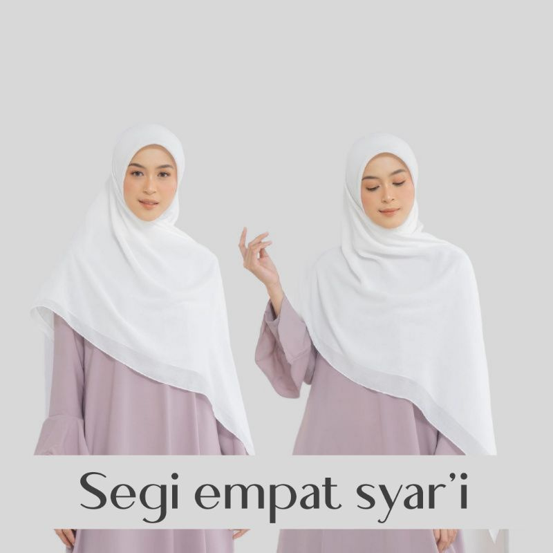 Hijab Segiempat 130x130 ceruty babydoll | Jilbab ceruty Jumbo syar'i 130x130 cm