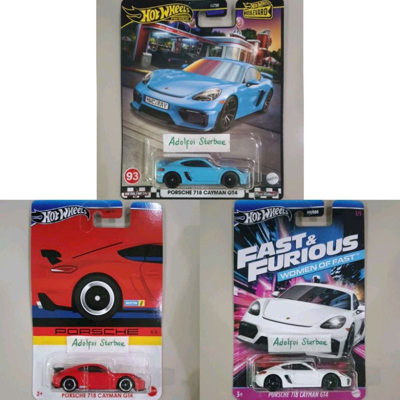 hotwheels hot wheels porsche 718 cayman gt4 edisi fast & futious woman of fast 3/5 Bilstein porsche 