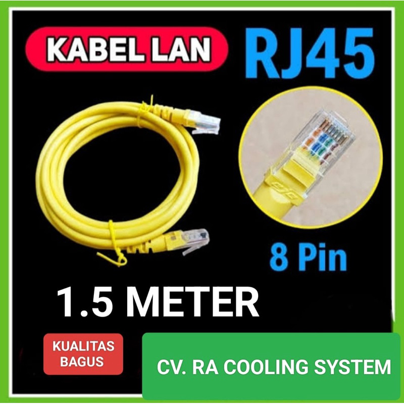 Kabel LAN UTP Ethernet RJ45 1,5Meter Original Pabrikan