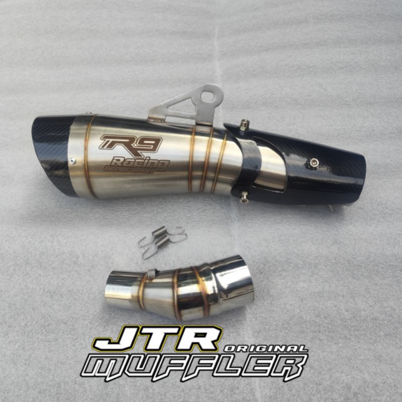 Knalpot R9 h2 tameng Ninja 250 karbu Ninja 250 fi Z250 Ninja 250rr mono R25 Mt25 Z250sl slip on