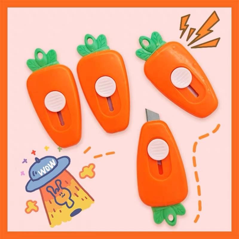 

OLEO Cutter Mini Portable Bentuk Carrot Worterl Pemotong Kertas Kecil Lucu