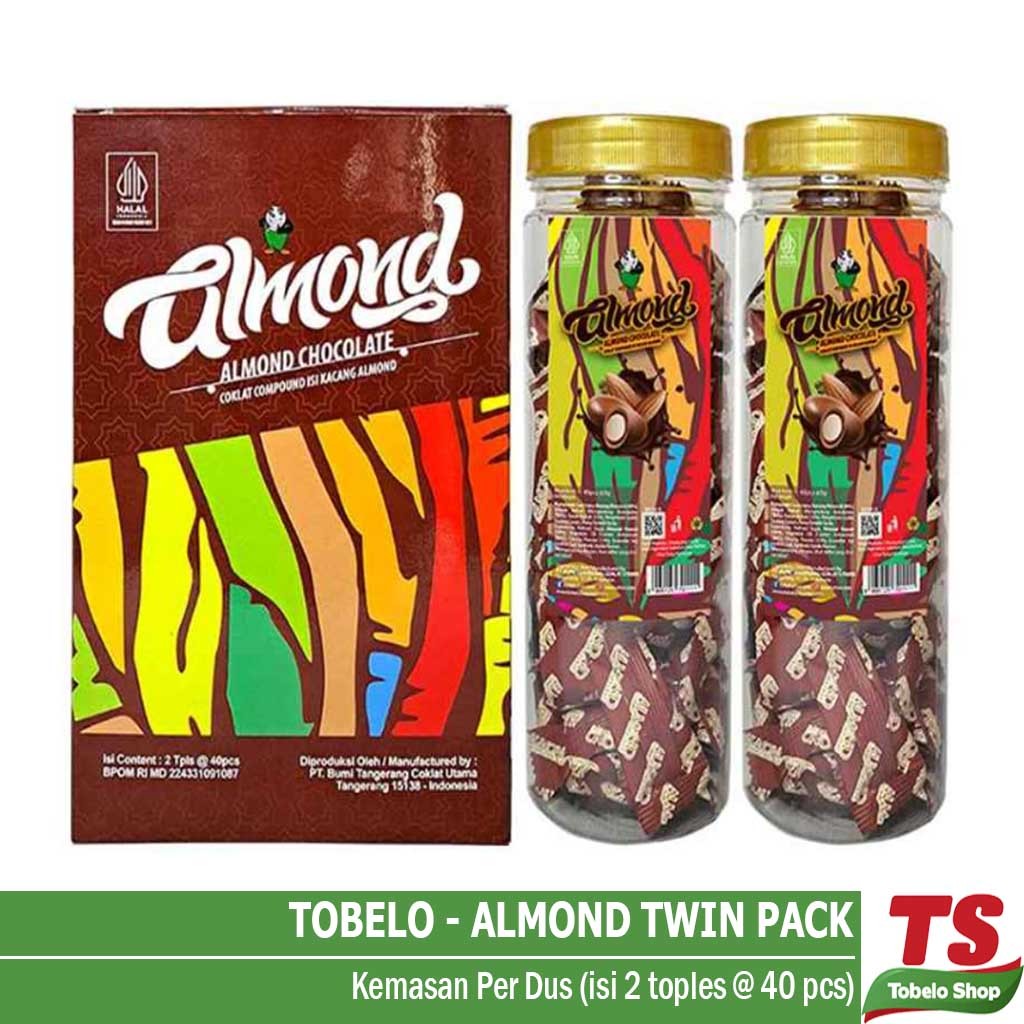 

TOBELO COKLAT ALMOND TWIN PACK ISI 2 TOPLES / COKELAT ALMOND TOBELO