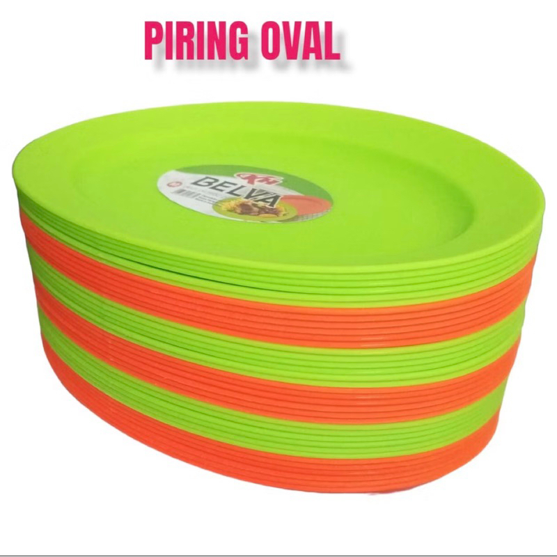 piring ovale belva/piring oval belva/piring KH/piring makan tebal/piringa plastik ovale KH