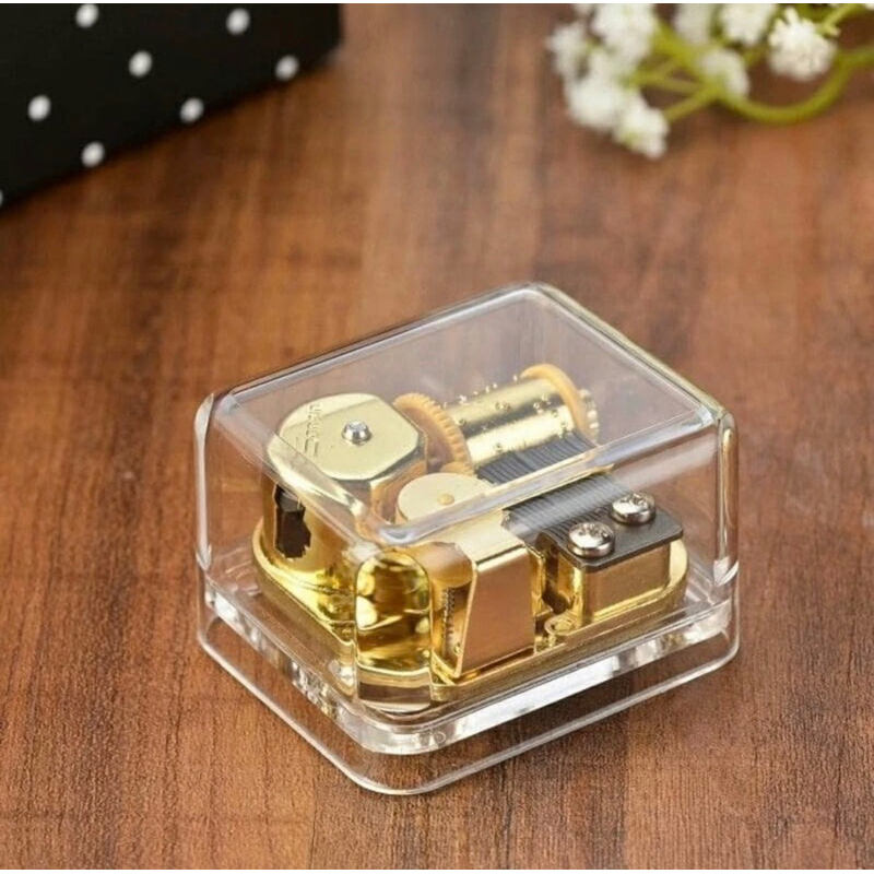 box music kunci putar otomatis gold kotak