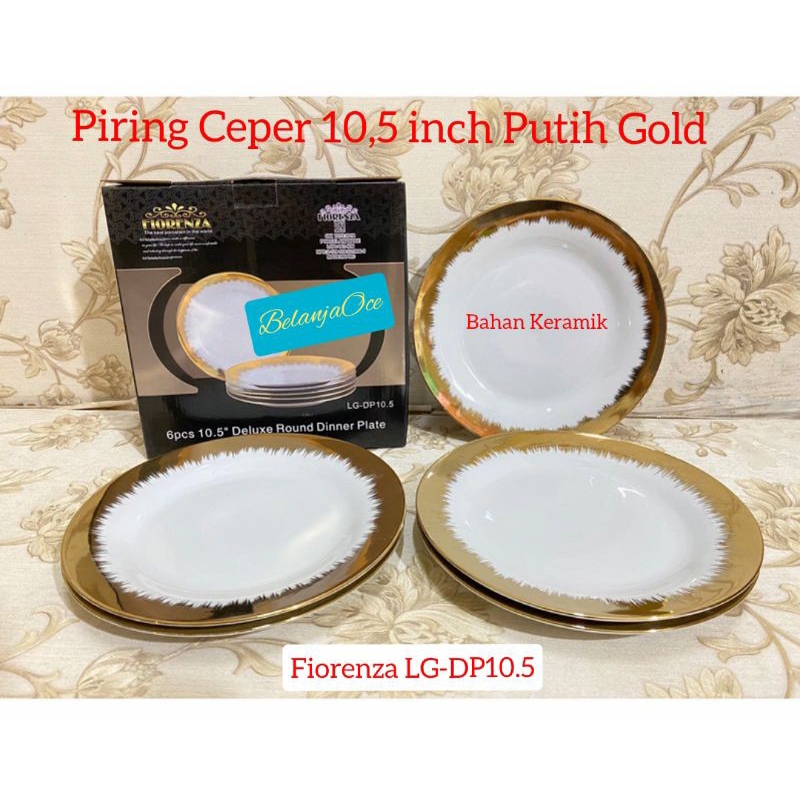 Piring Prasmanan Keramik FIORENZA 10,5 inch Ceper / Dinner Plate