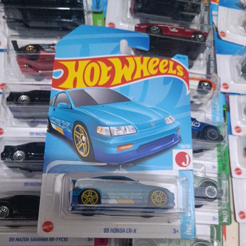 hotwheels 88 honda crx biru