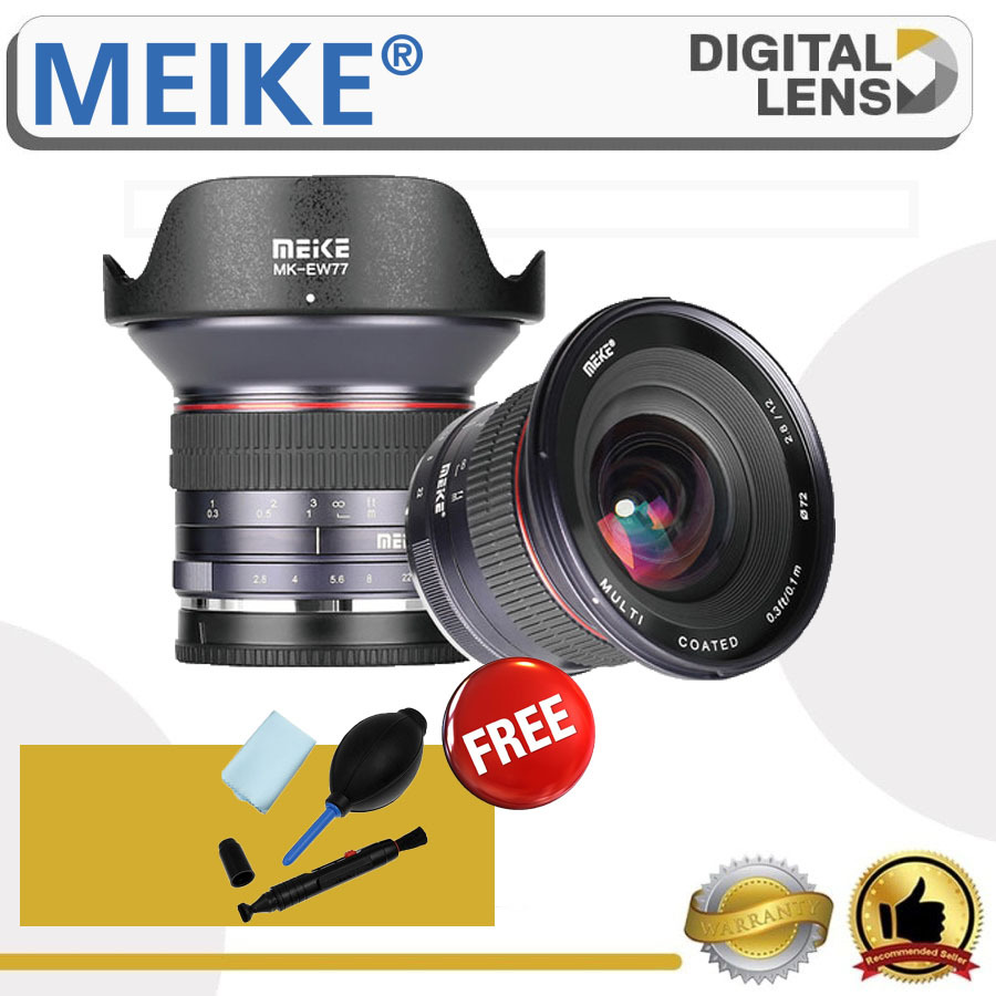 Meike 12mm F2.8 EOS M Mount Canon APS-C Lens Lensa Ultra Wide Angle Kamera EF-M Canon Mirrorless
