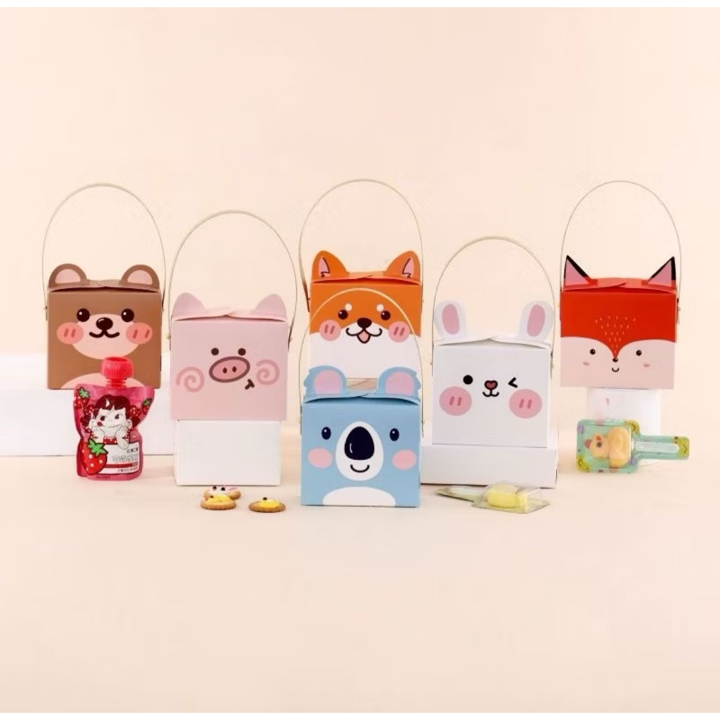 

Kotak Hampers Birthday Lucu / Mini Animals Party Favors Box / Gift Box