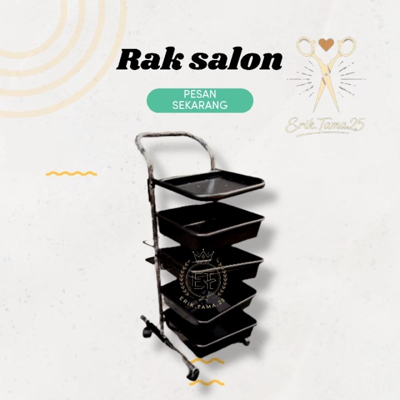 Rak salon 4 susun/ rak kiri kanan/ rak salon