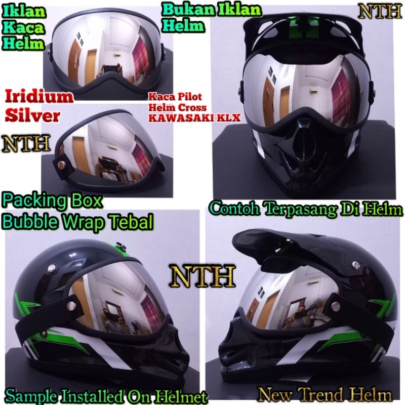 Kaca Helm KLX Kawasaki Kaca Helm KLX Cross kawasaki.Kaca Helm Cross.TIDAK TERMASUK HELM.