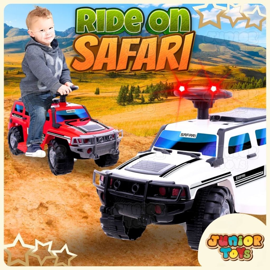 Mobil Mobilan Anak Bisa Dinaiki Besar Jeep Safari Bunyi Musik Nyala Lampu Ride On Toys