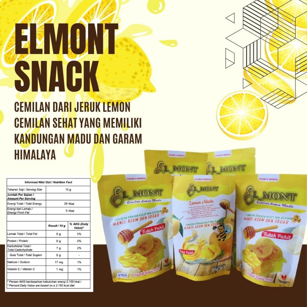 

ELMONT Cemilan Jeruk Lemon dan madu cocok buat DIET 100 Gr