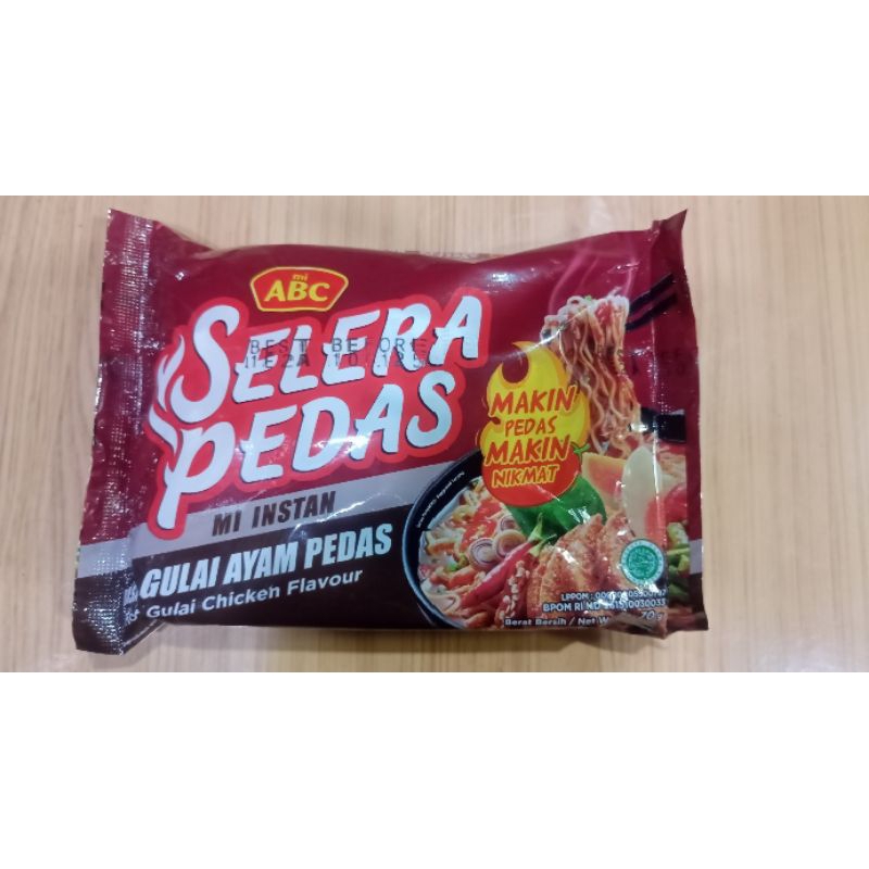 

Mie Selera Pedas Rasa Gulai Ayam Pedas ABC