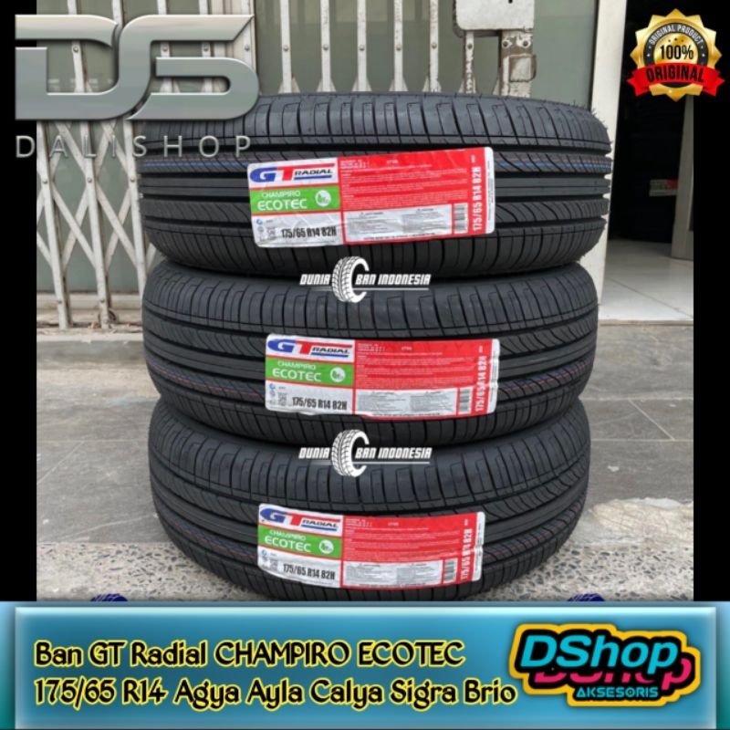 Ban GT Radial CHAMPIRO ECOTEC 175/65 R14 Agya Ayla Calya Sigra Brio semua mobil R14