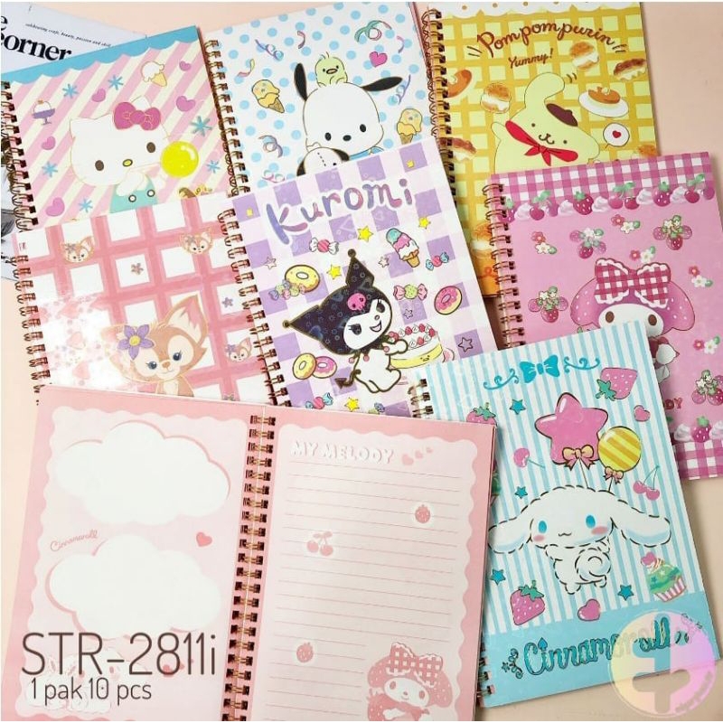 

GROSIR Notebook Sanrio A5, buku motif lucu