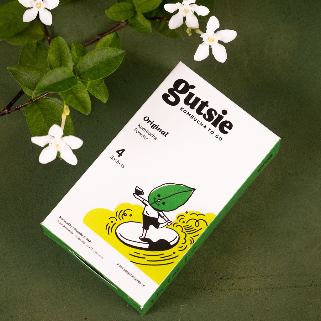 

Gutsie Kombucha - Rasa Original Minuman Bubuk Teh Kombucha Asli Rendah Gula