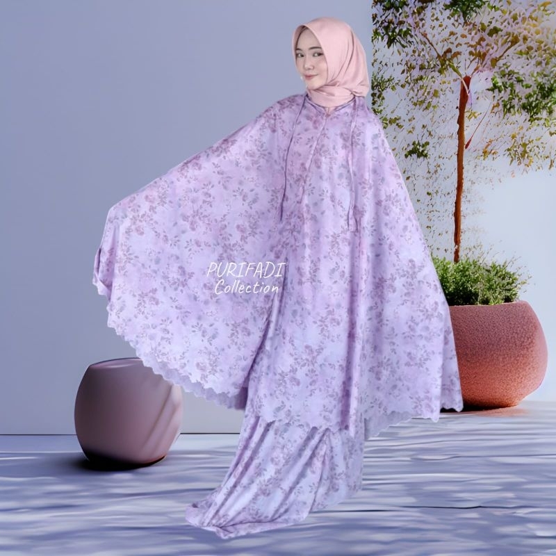 mukena parasut Korea jumbo/mukena traveling/ mukena 2in 1