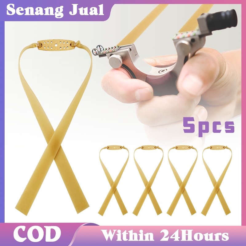 Isi 5pc Tali Ketapel Slingshot 1.5mm Karet Ketapel Pipih Karet Buat Ketapel Menebal