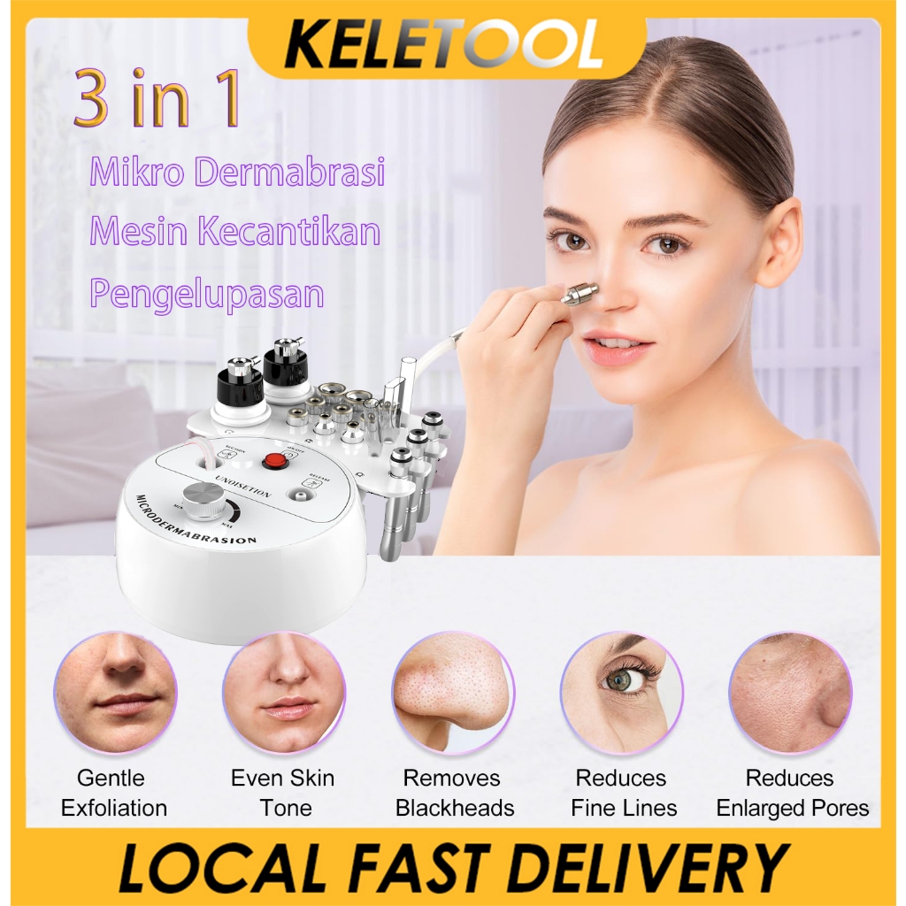 3 in1 Diamond Microdermabrasion Machine Mesin micro dermabrasion Profesional Water Spray Exfoliation