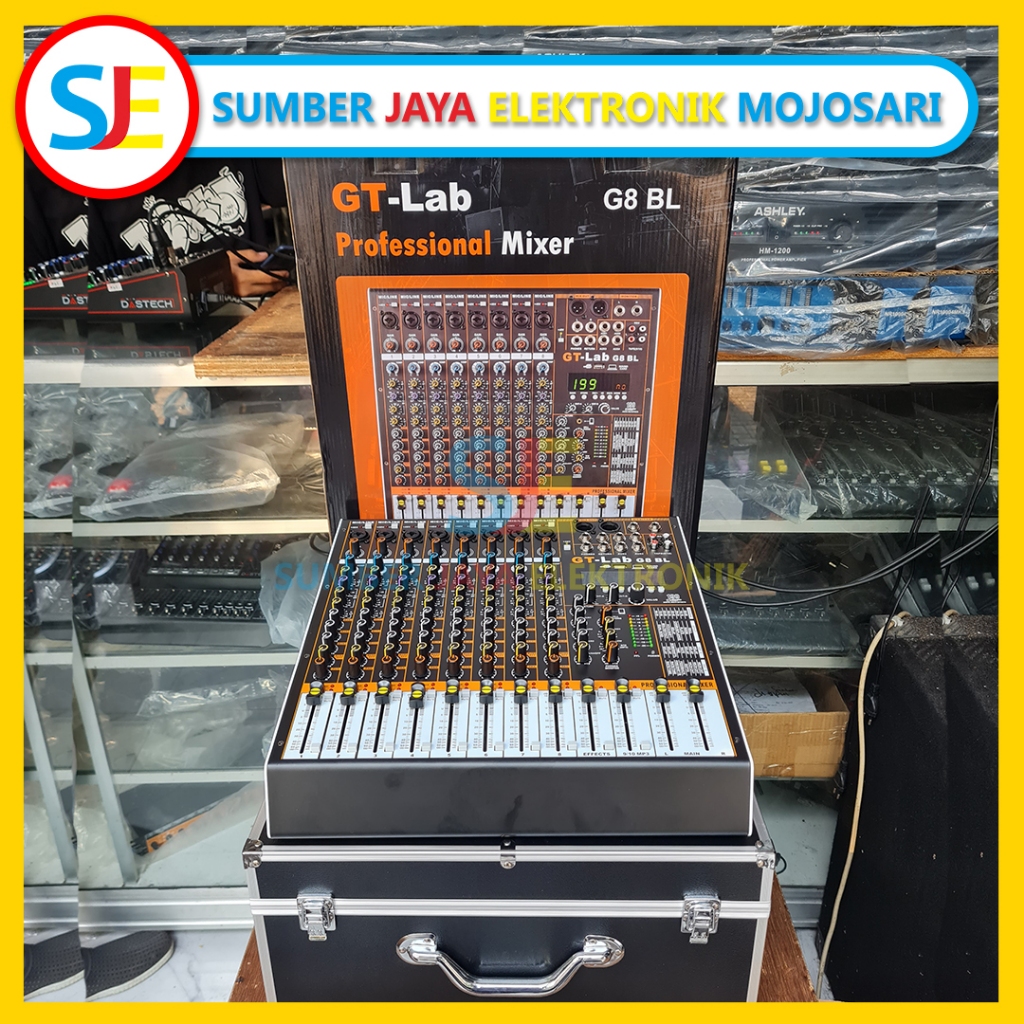 Mixer Audio GT-LAB G8 BL + Compress / Mixer Audio GT LAB G8BL 8 ch USB Bluetooth