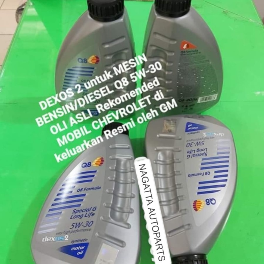 OLI MOBIL MESIN DEXOS 2 Q8 5W-30 BENSIN DIESEL CHEVROLET untuk SPIN 1200cc 1500cc  SPIN DIESEL CAPTI