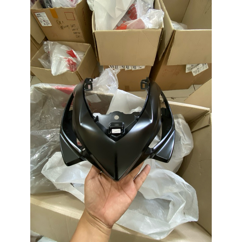 tameng sen depan suzuki address hitam doff