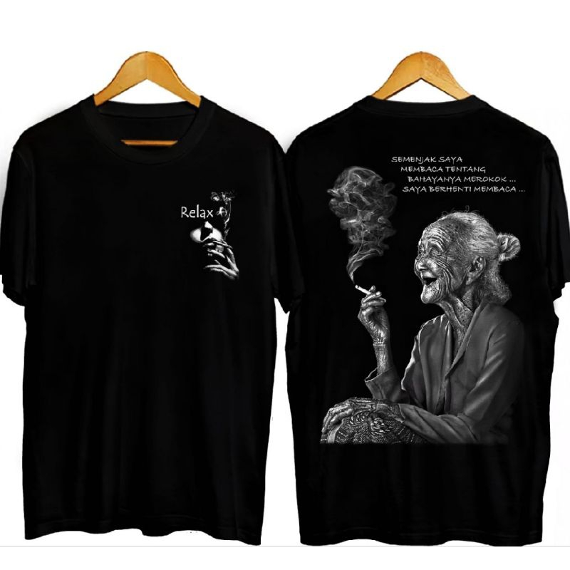 kaos laris nenek merokok distro  baju sablon gudng sablon
