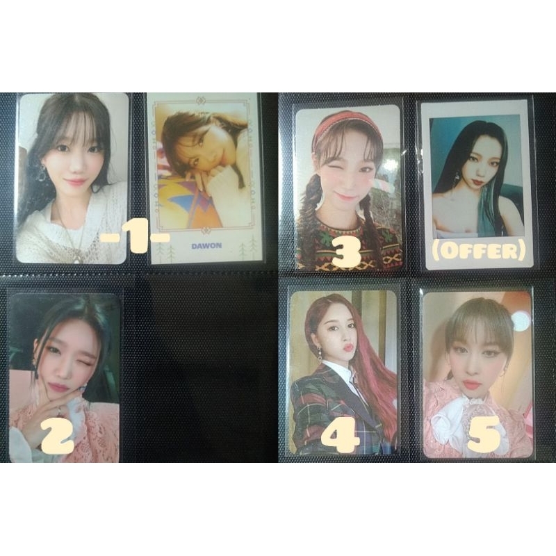 photocard wjsn dawon yeoreum dayoung