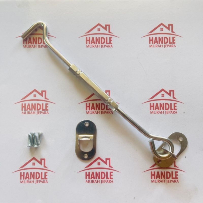 Hak angin penyanga penahan jendela model segienam 8 inc 20 cm