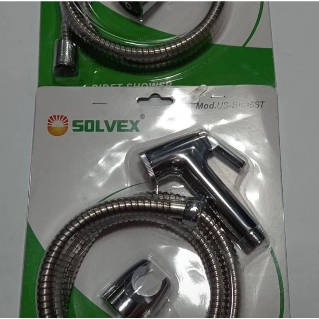 Jet Shower set Toilet Washer Bidet Kloset Wc Rumah Chrome Solvex B1015ST