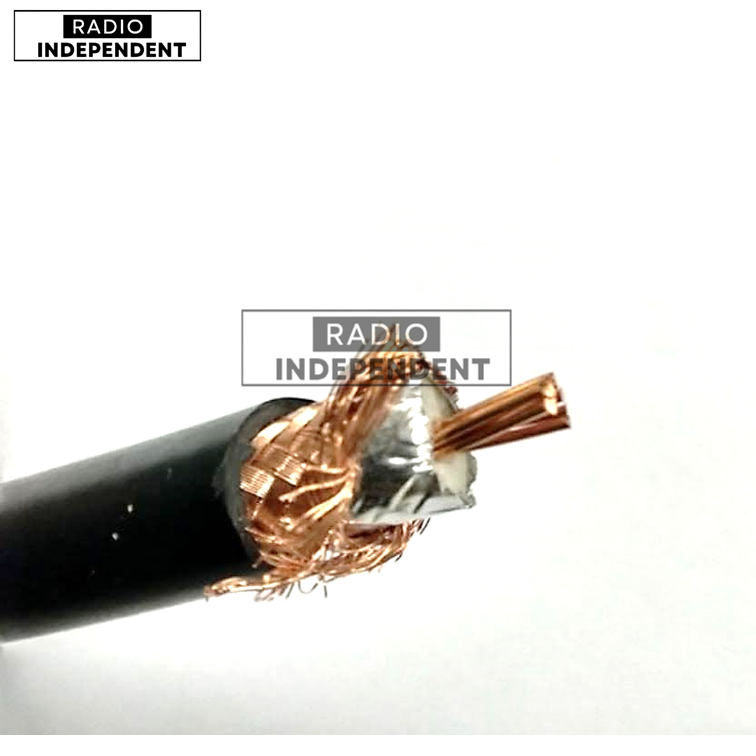 Kabel Coax RG-8 merek SMEcom serabut full Tembaga