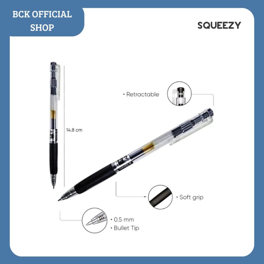 

Bolpoint Squeezy Klik Ball pen Squeezy Klik SQ106 0.5mm (pcs)