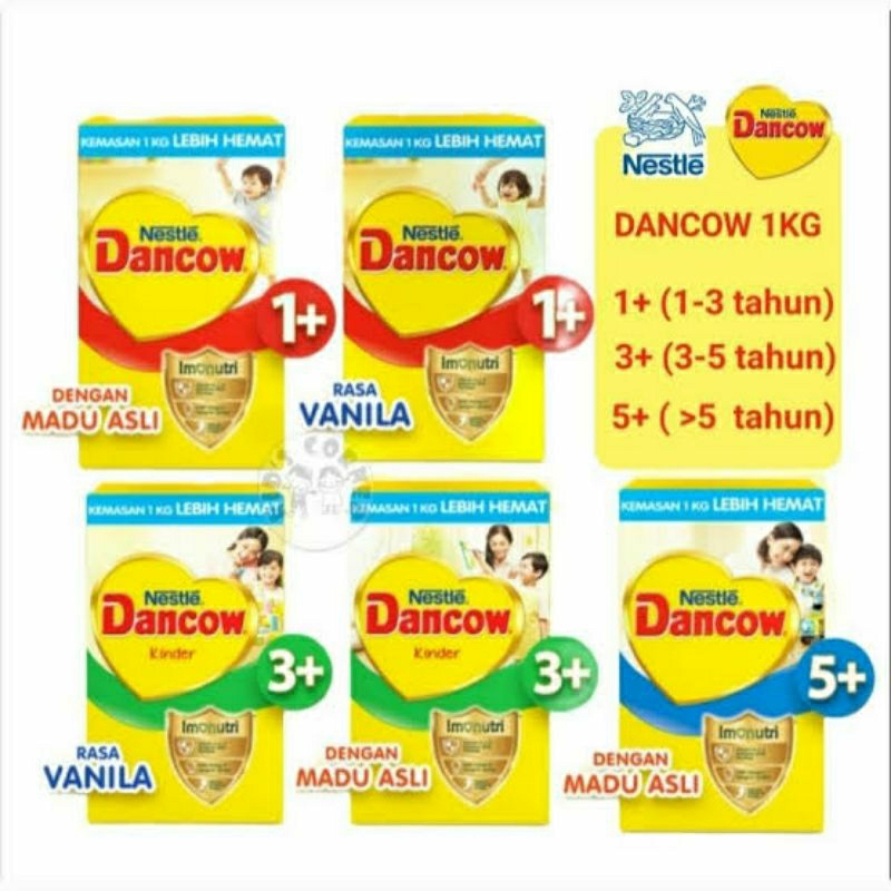 Dancow 1+ 3+ 5+ Vanila Madu 750g - 1000g / 1kg