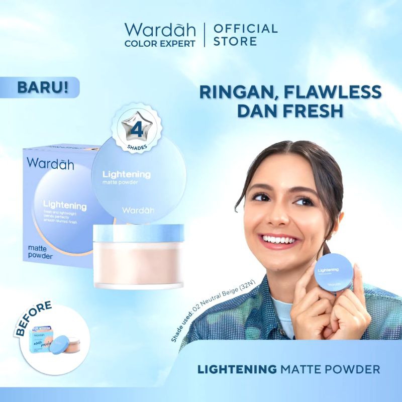 Wardah Lightening Matte Powder / Bedak Tabur Wardah