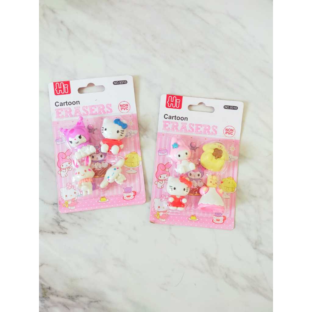 

Penghapus SANRIO 3D karakter set isi 4 penghapus karet special edition sanrio carton erasers non pvc