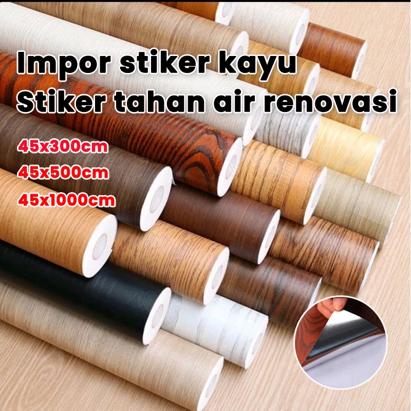 【grandmaster】wallpaper lemari stiker pvc motif kayu wallpaper dinding kayu
