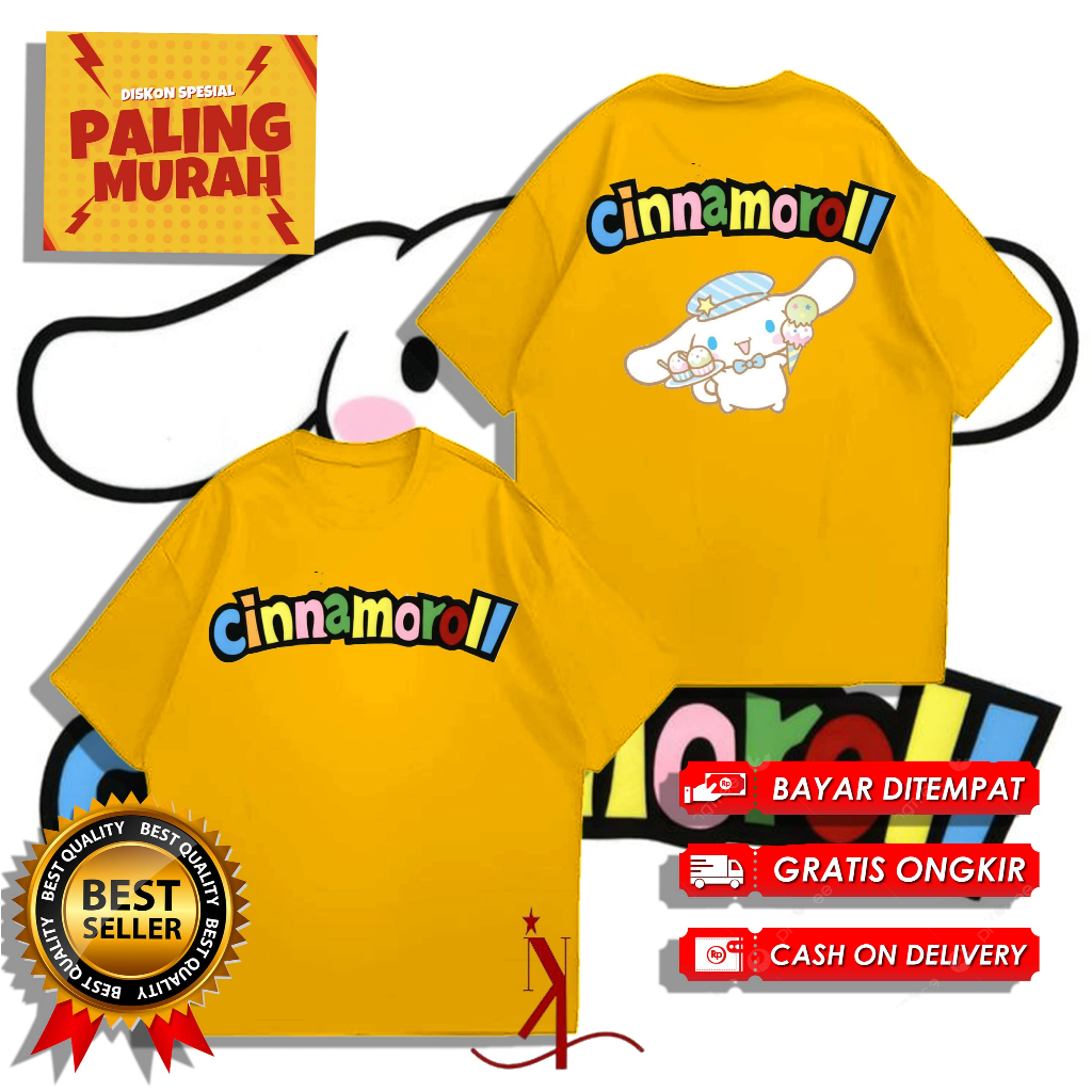 Baju Kaos Anak Cinnamoroll / Kaos Anak Cinnamoroll / Baju Anak