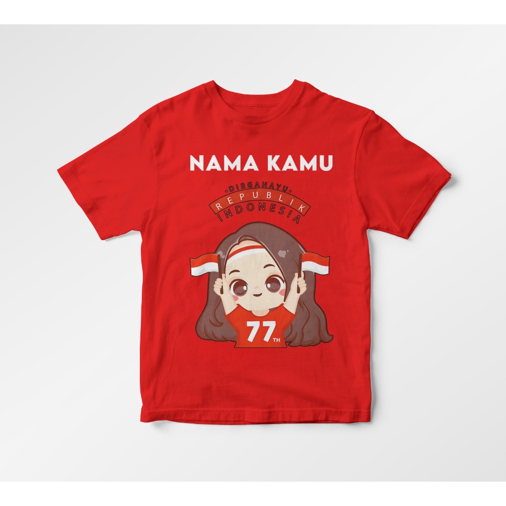 KAOS ANAK KEMERDEKAAN 17 AGUSTUS - BAJU ANAK AGUSTUSAN - ATASAN LENGAN PENDEK - COD