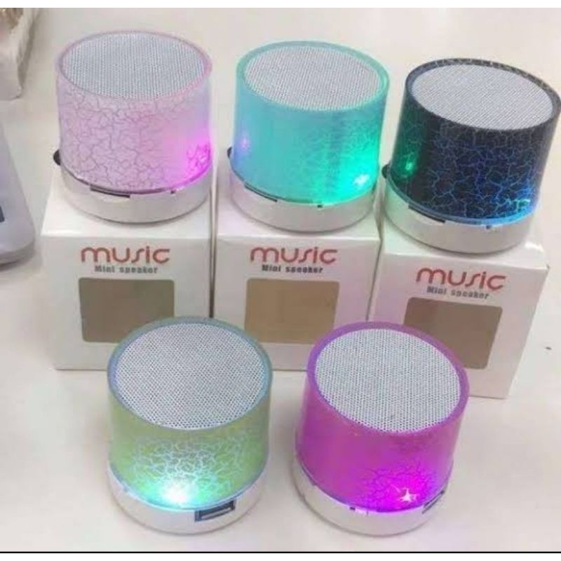Speaker Mini led model Retak Portable Wireless Speaker BA SS086 WBS A9 Bluetooth Asesoris Elektronik